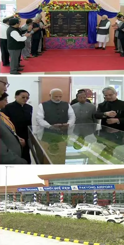 Prime Minister Narendra Modi inaugurates Pakyong Airport